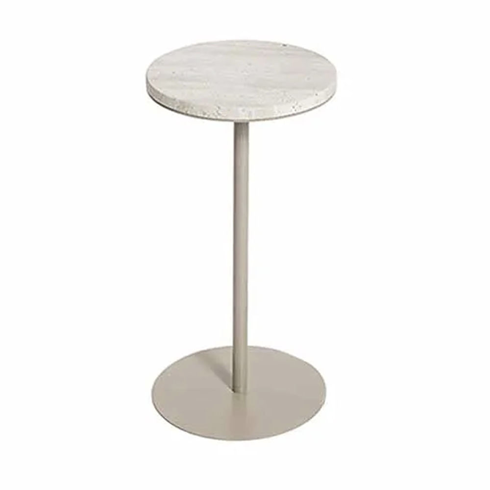 MESA LATERAL CRISTAL DE METAL 57X30CM