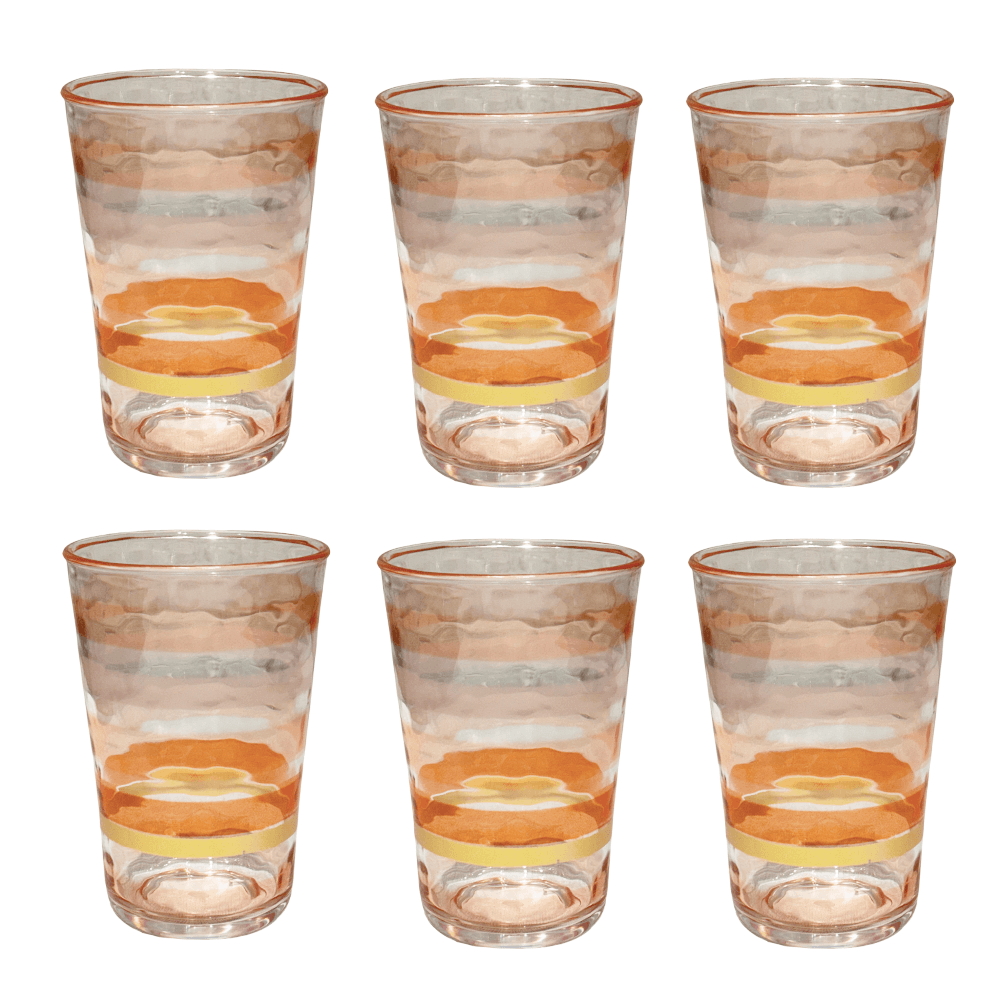 COPO SUNSET DEGRADÊ DE ACRÍLICO 590ML COM 6