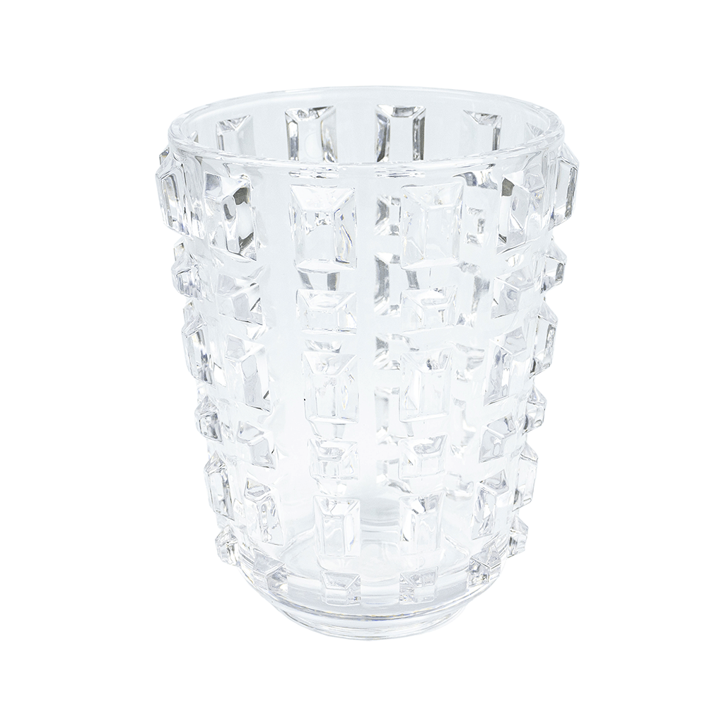 VASO PRISMA DE VIDRO 21CM