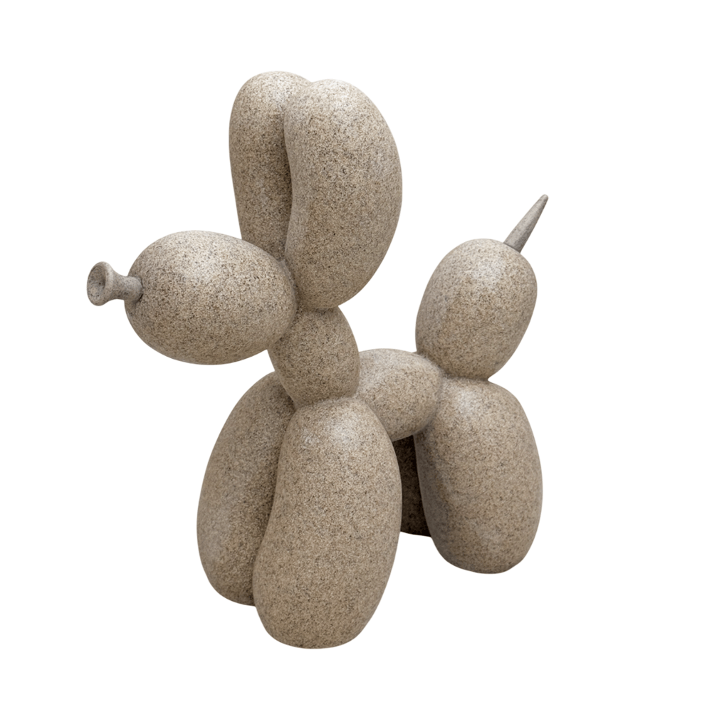 ESCULTURA CACHORRO BALÃO DE RESINA 27CM