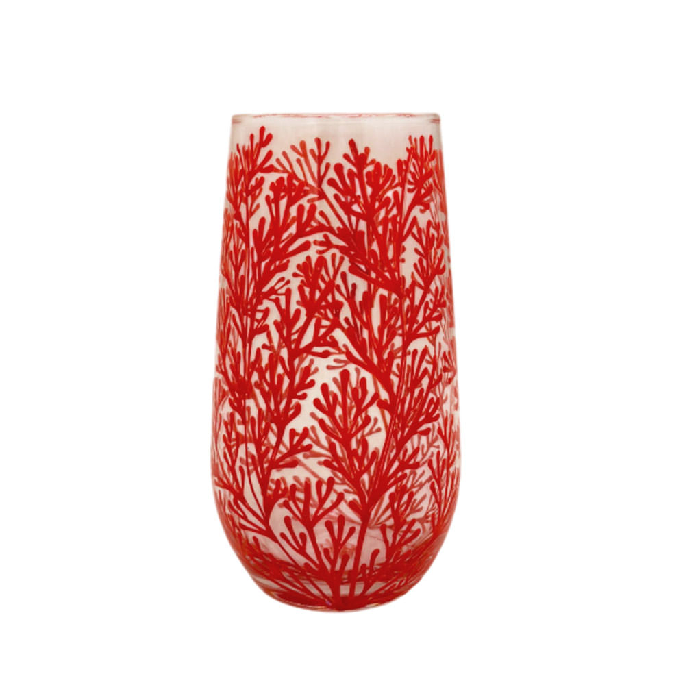 COPO DUBAI ALTO DE VIDRO CORAL COM 6