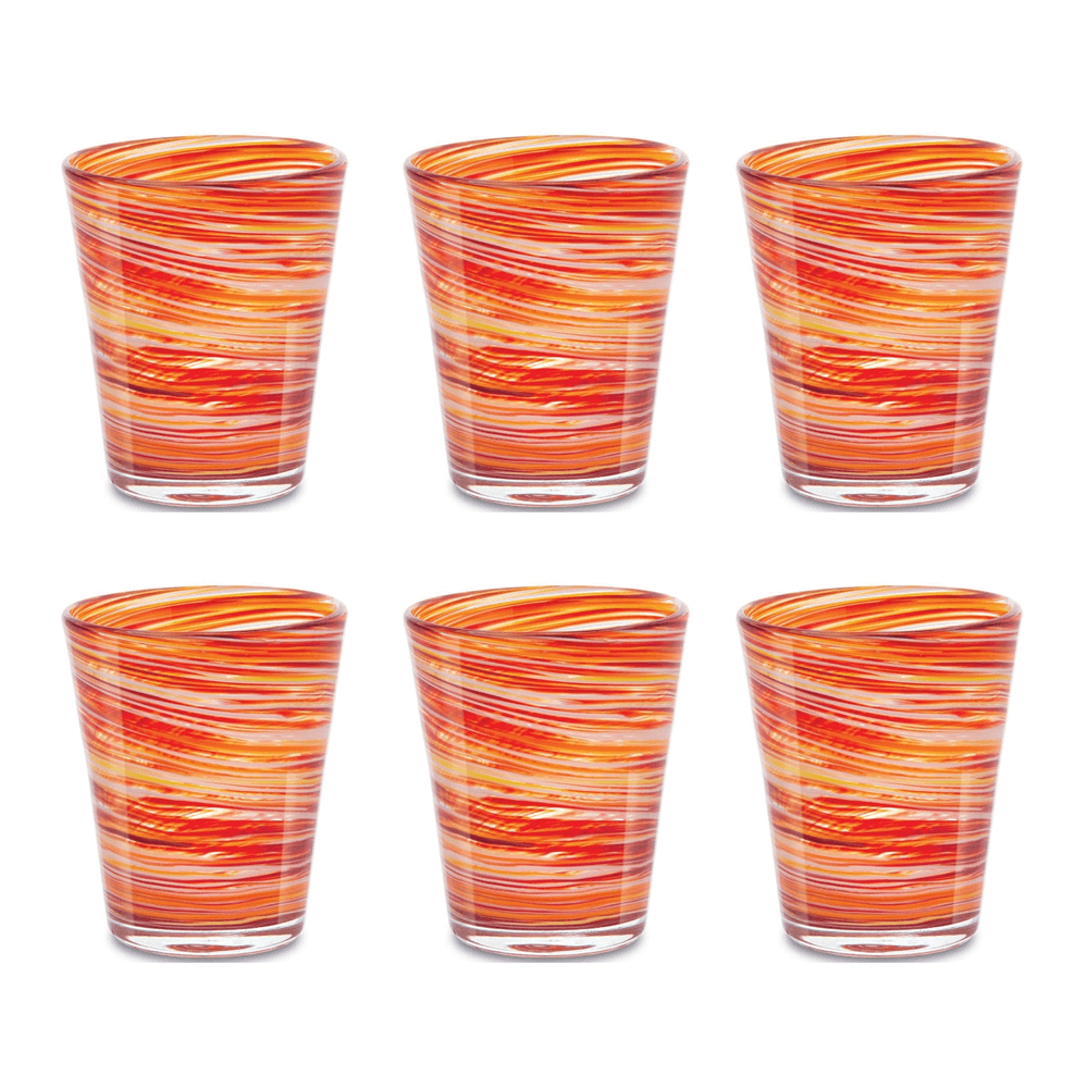 COPO ESPIRAL DE VIDRO 400ML COM 6