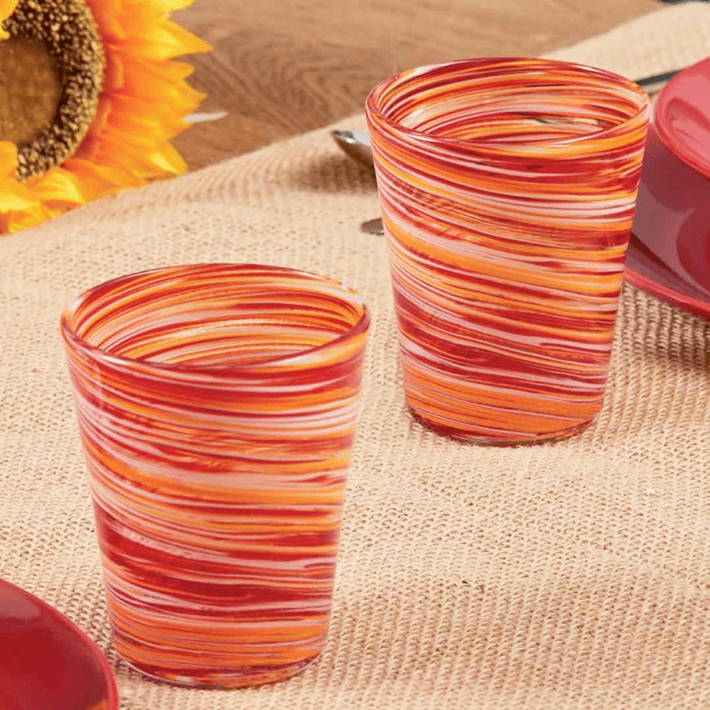 COPO ESPIRAL DE VIDRO 400ML COM 6