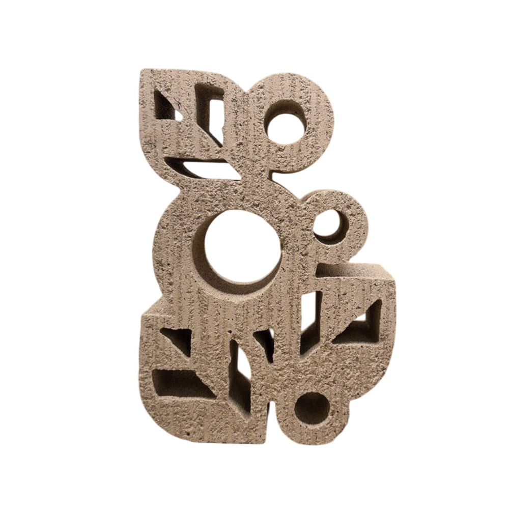 ESCULTURA LEAVES EM CONCRETO 26X20CM