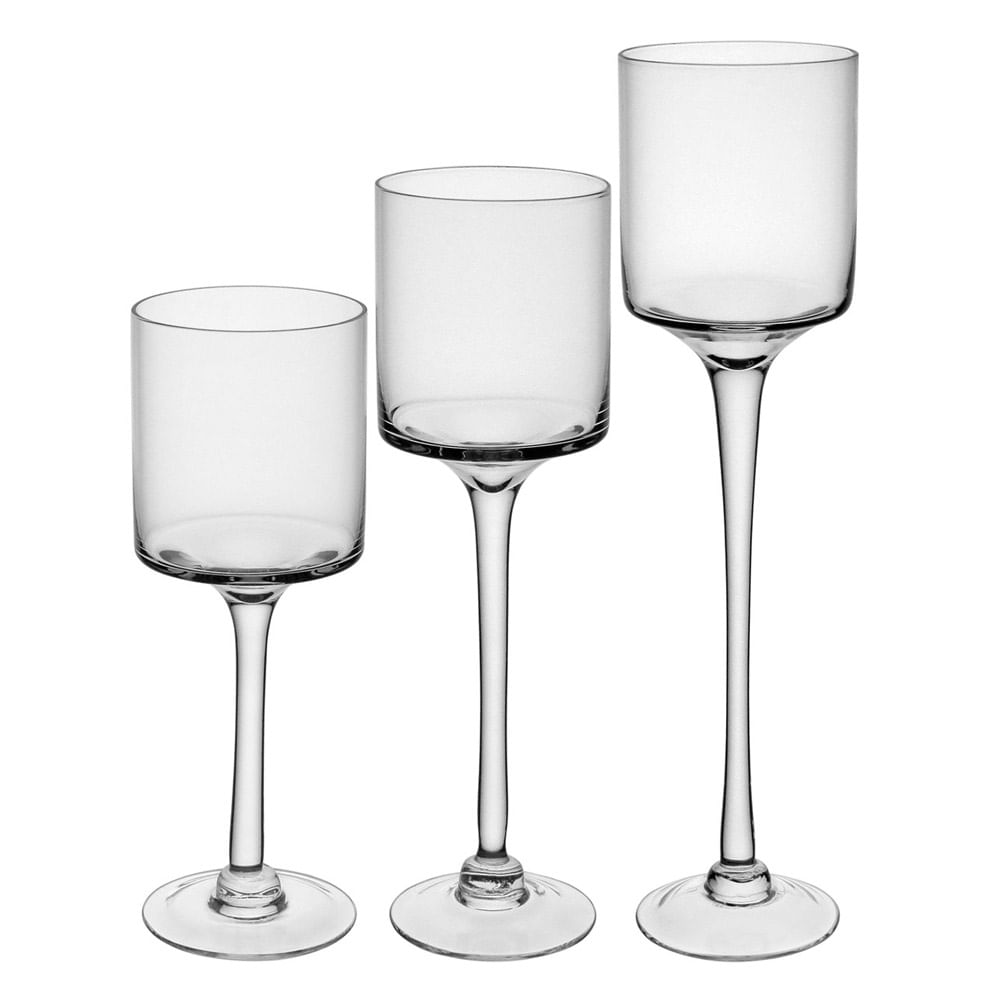 CASTIÇAL TRIO DE CRISTAL COM 3