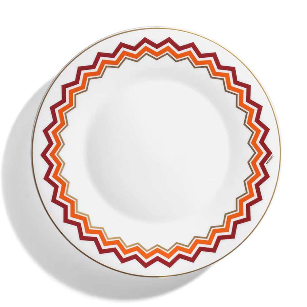 PRATO RASO ICONIC EM PORCELANA MISSONI COM 2