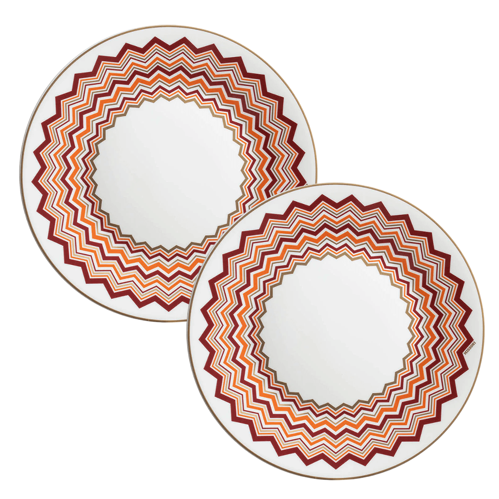 PRATO DE SOBREMESA ICONIC EM PORCELANA MISSONI COM 2