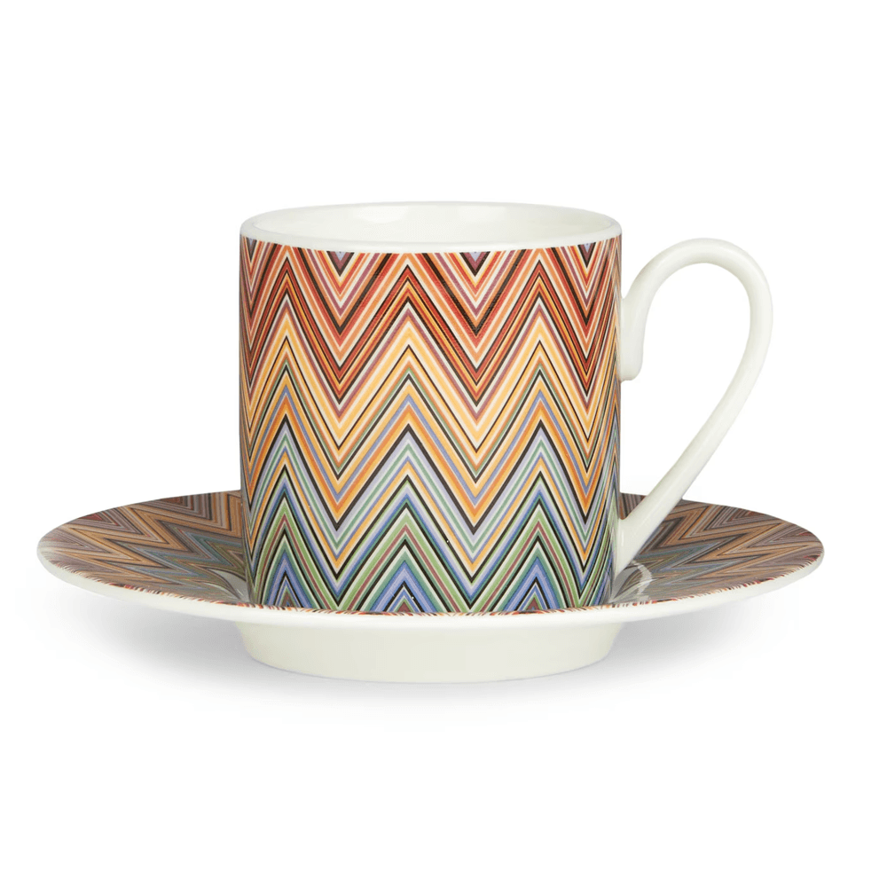 XÍCARA DE CAFÉ JARRIS DE PORCELANA MISSONI COM 2