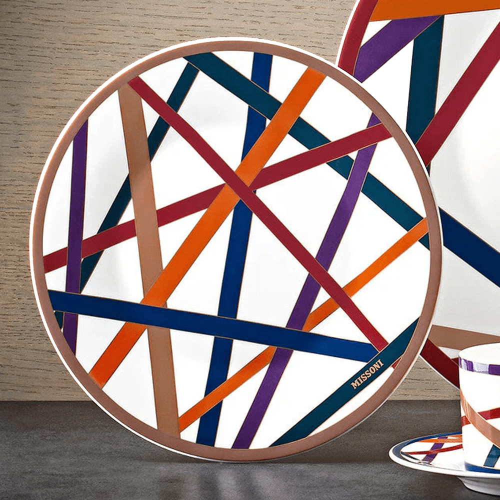 PRATO DE SOBREMESA EM PORCELANA MISSONI COM 2