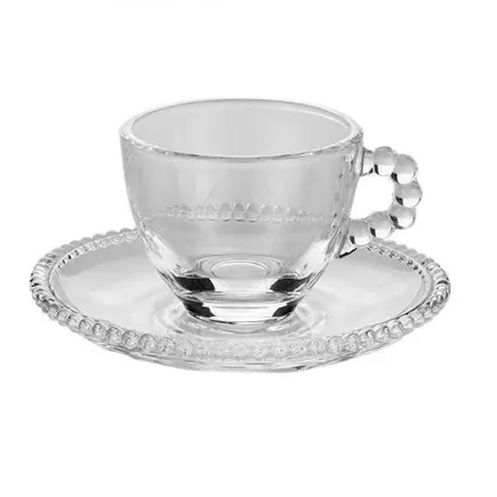 XÍCARA DE CAFÉ PEARL DE CRISTAL COM 6
